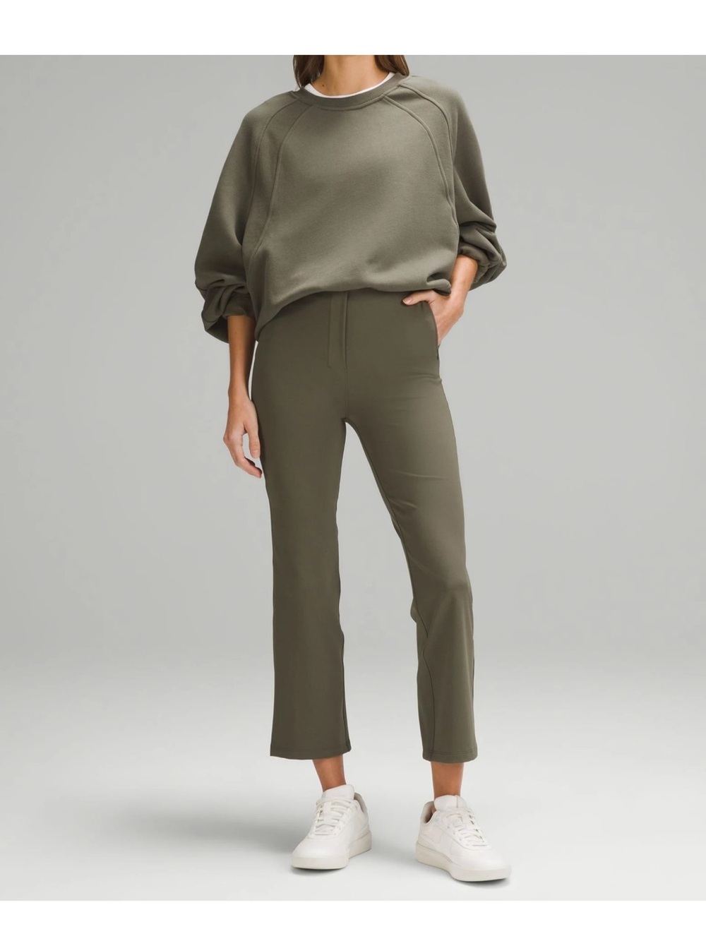 lululemon athletica Olive Green Smooth Fit Pull-On High-Rise Cropped Pant